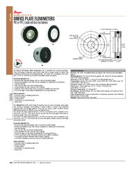 Thumbnail of document Data Sheet - PE/TE = Orifice Plate Flowmeters